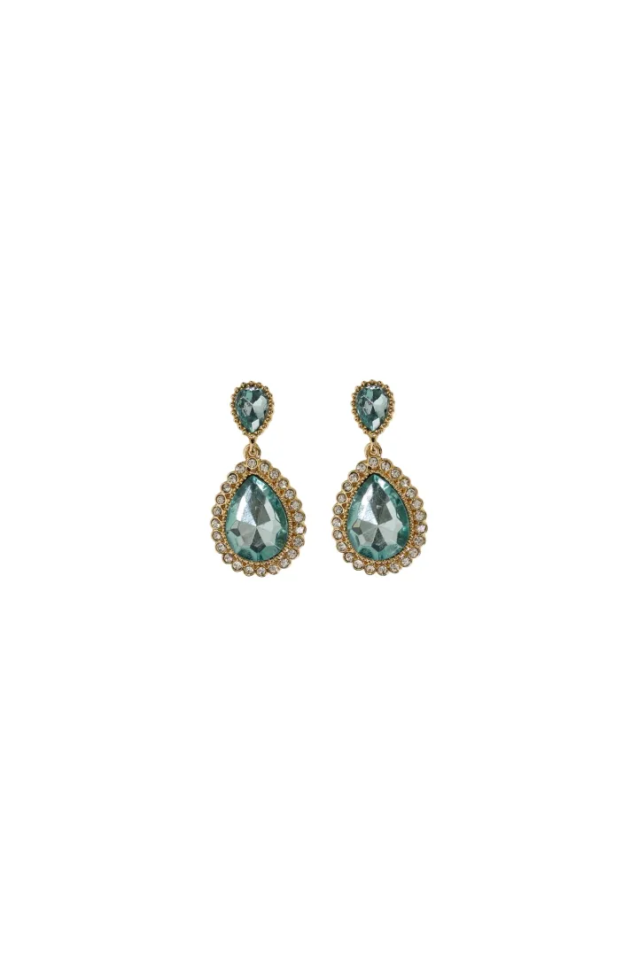 macy_drop_earrings_green_2.webp Vila Jewellery<MACY DROP EARRINGS (GREEN)
