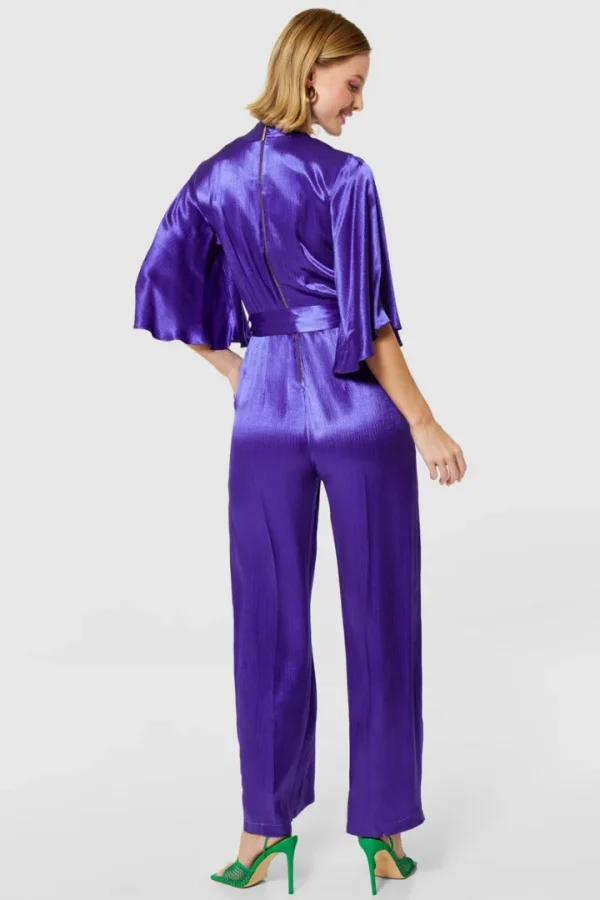 Closet Jumpsuits<Maddie Purple Wide Leg Jumpsuit