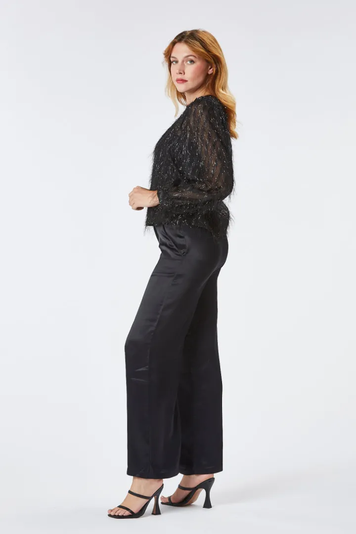 maden_long_sleeve_striped_1.webp Zibi Shirts & Blouses<Maden Long Sleeve Striped Blouse (Black)