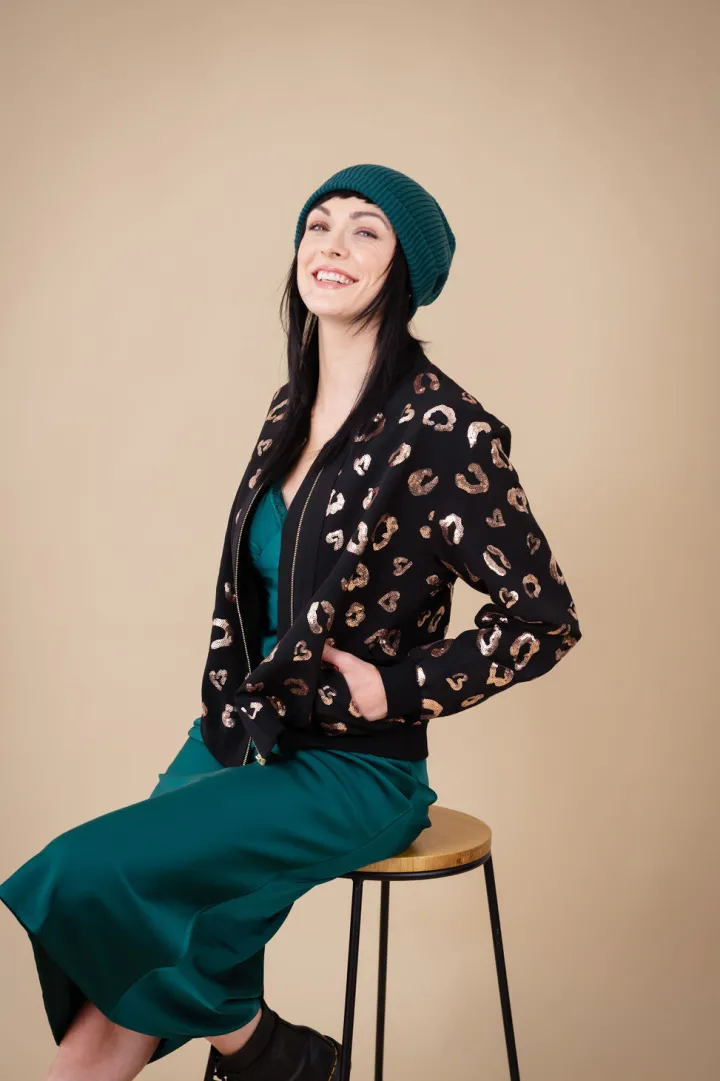 maeve_bomber_jacket_black_1.webp Oh Molly Jackets<Maeve Bomber Jacket (Black)