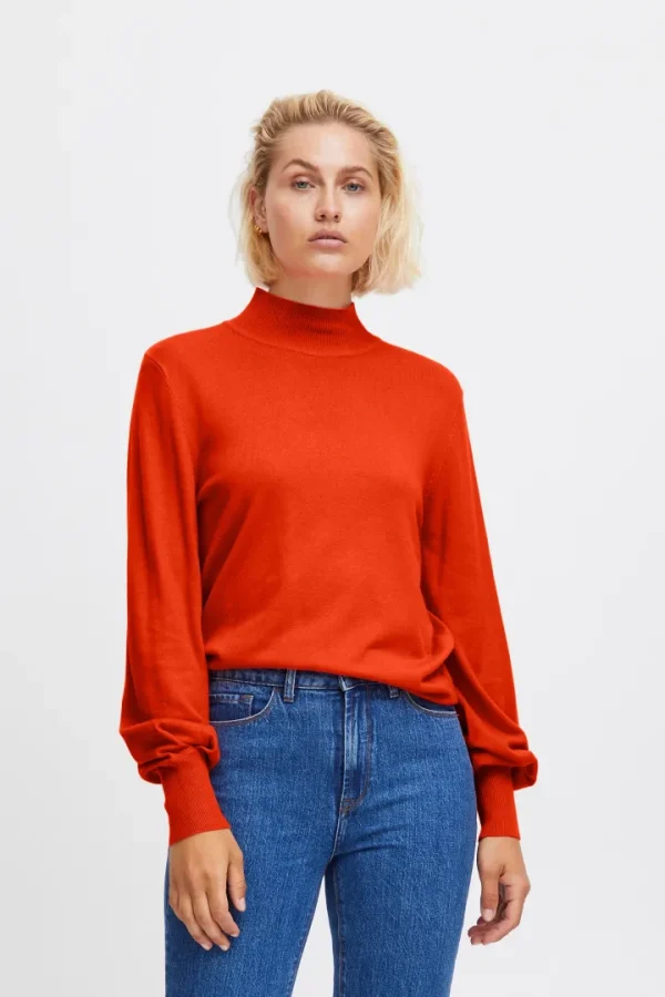 Ichi Jumpers & Cardigans<MAFAH JUMPER (ORANGE)