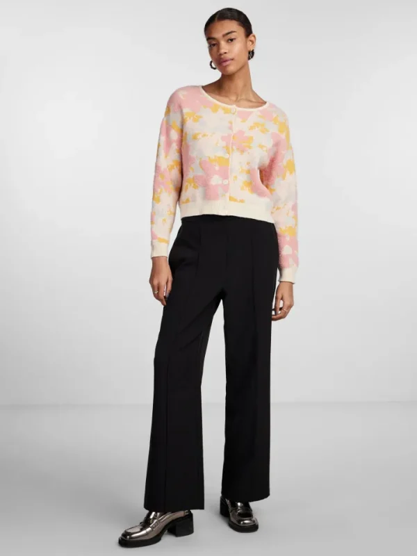 Pieces Jumpers & Cardigans<MAGGIE CARDIGAN (CLOUD DANCER/MULTI)