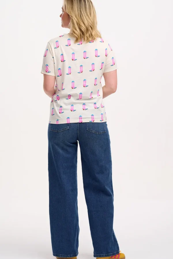 Sugarhill T-Shirts<Maggie T-Shirt (Off White/Cowgirl Boots)