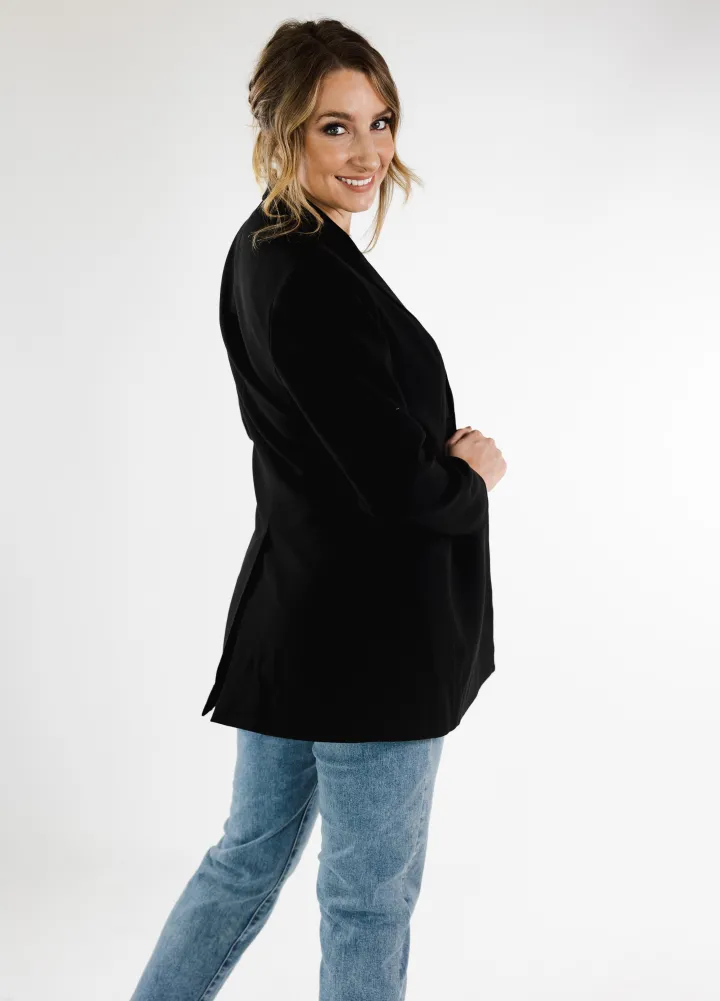 maisie_blazer_coat_black_2.webp Oh Molly Jackets<Maisie Blazer Coat (Black)