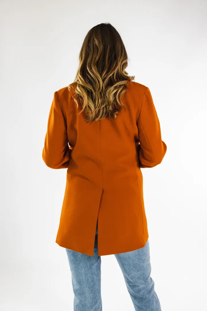 maisie_blazer_coat_rust_3.webp Oh Molly Jackets<Maisie Blazer Coat (Rust)