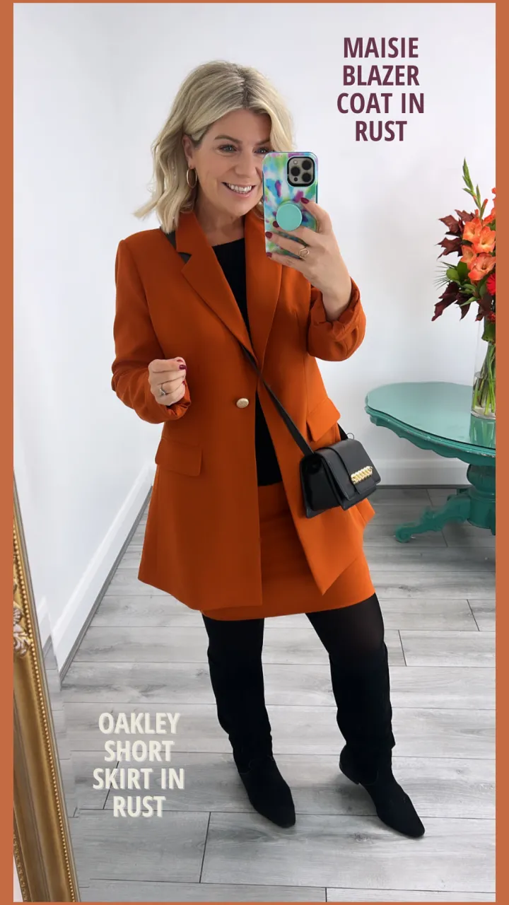 maisie_blazer_coat_rust_4.webp Oh Molly Jackets<Maisie Blazer Coat (Rust)