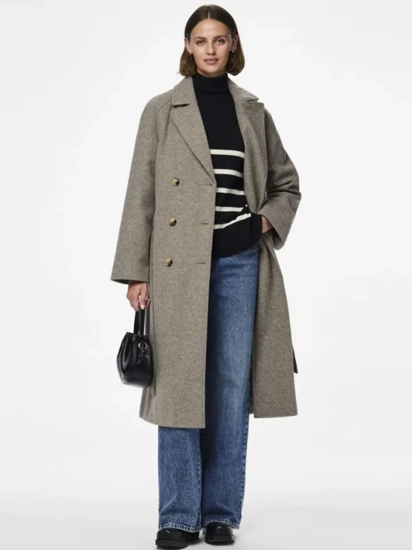 Pieces Jackets | Coats<Marbel Long Coat