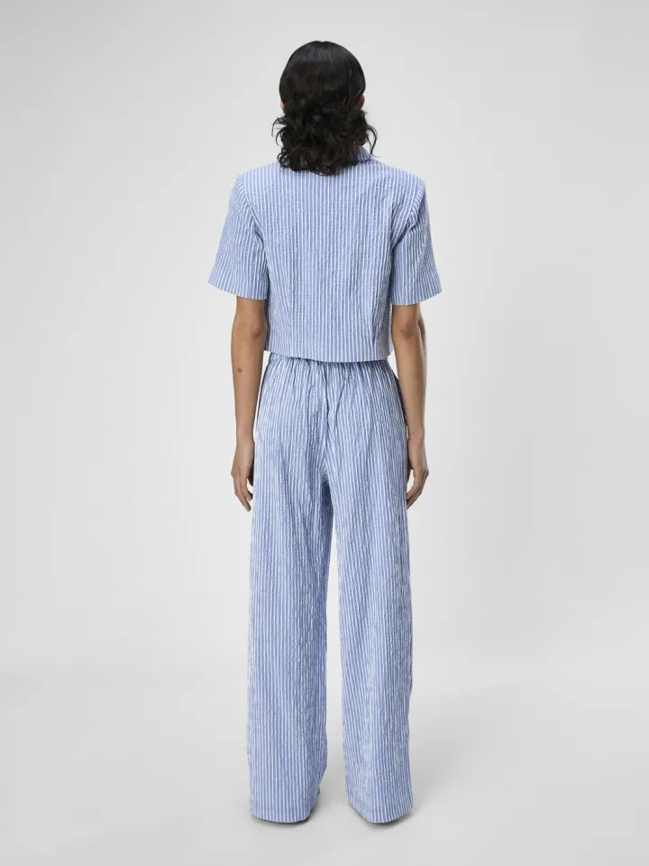 maya_short_sleeve_blazer__2.webp Object Blazers | Co-Ords<Maya Short Sleeve Blazer (Palace Blue/White)