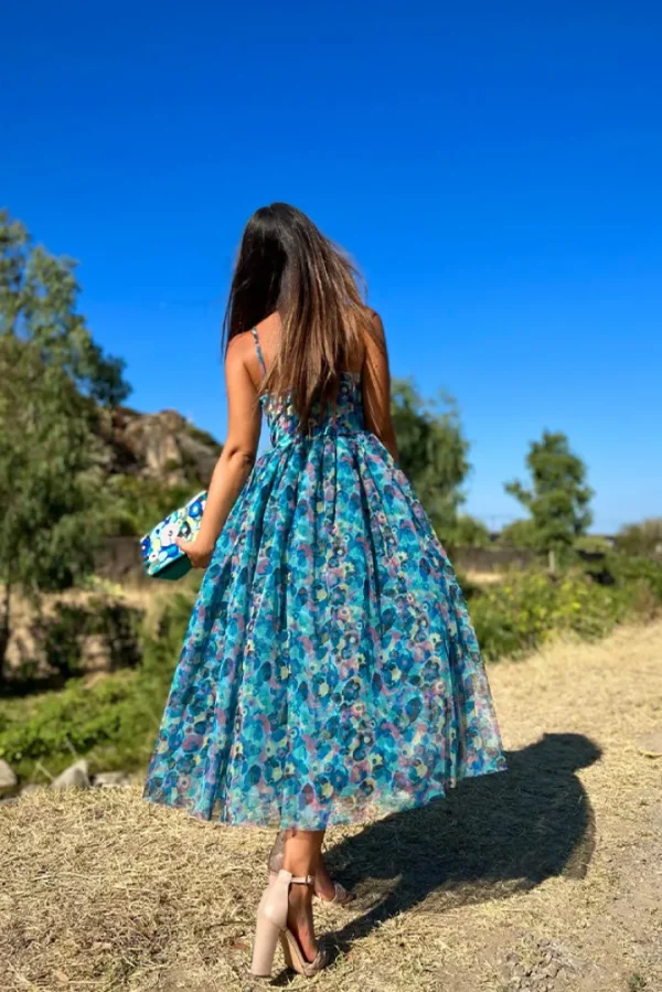 GoaGoa Occasionwear<Medi Dress (Blue)