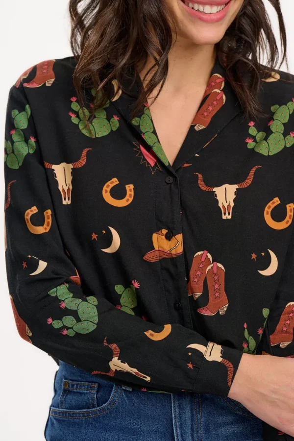 Sugarhill Shirts & Blouses<Micah Revere Shirt (/Cowgirl Print)