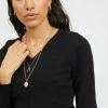 Vila Jumpers & Cardigans<MIELA V-NECK JUMPER (BLACK)