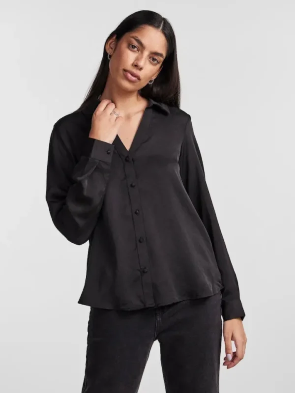 Pieces Shirts & Blouses<Mina Shirt (Black)