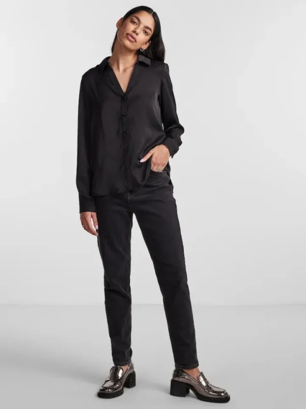 Pieces Shirts & Blouses<Mina Shirt (Black)