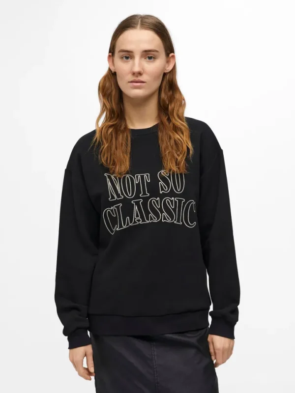 Object Jumpers & Cardigans<MORA OVERSIZE SWEATSHIRT (BLACK)