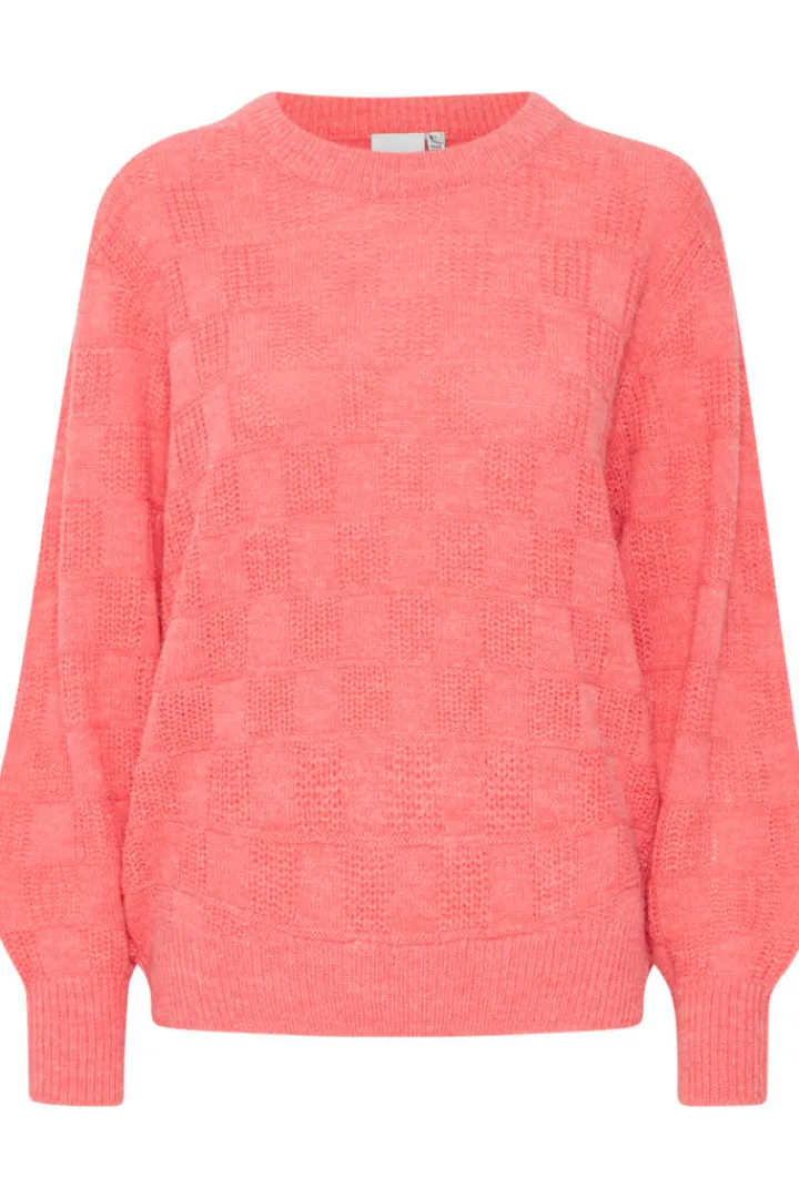 nancy_jumper_calypso_cora_1.webp Ichi Jumpers & Cardigans<NANCY JUMPER (CALYPSO CORAL)