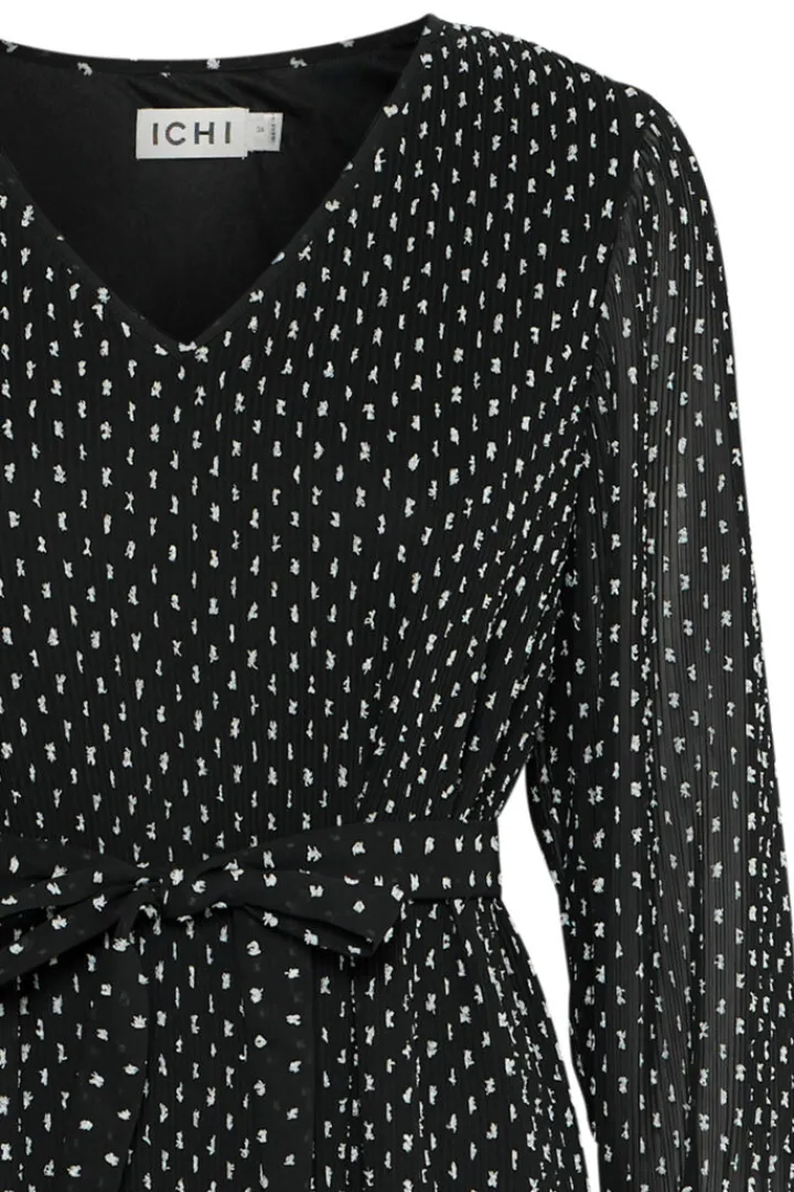 nelly_dress_blackwhite_5.webp Ichi Dresses<Nelly Dress (Black/White)