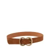 Pieces Belts<Nelly Suede Belt (Cognac)