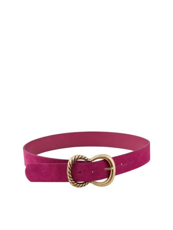 Pieces Belts<Nelly Suede Belt (Fuchsia)