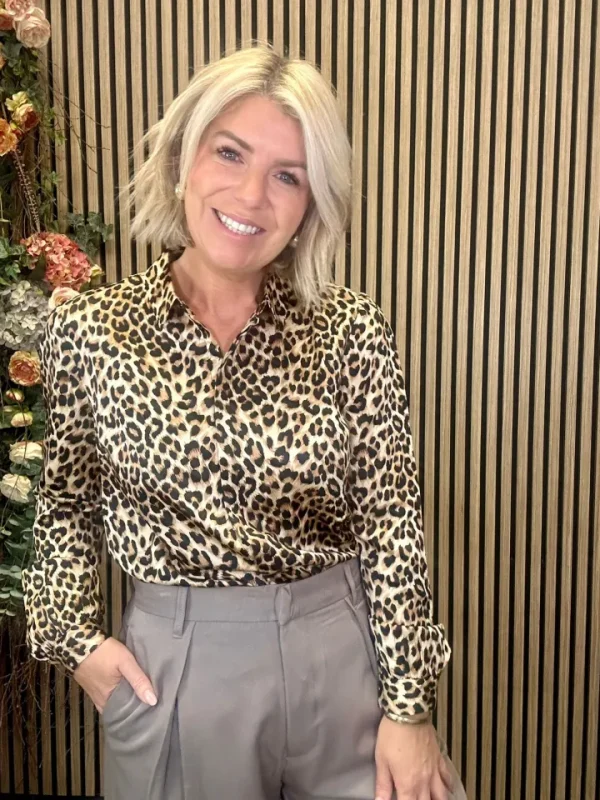 Vila Shirts & Blouses<Nicole Shirt (Carmel Cafe/Leo)