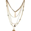 Pieces Jewellery<Nilla Combi Layer Necklace (Gold)