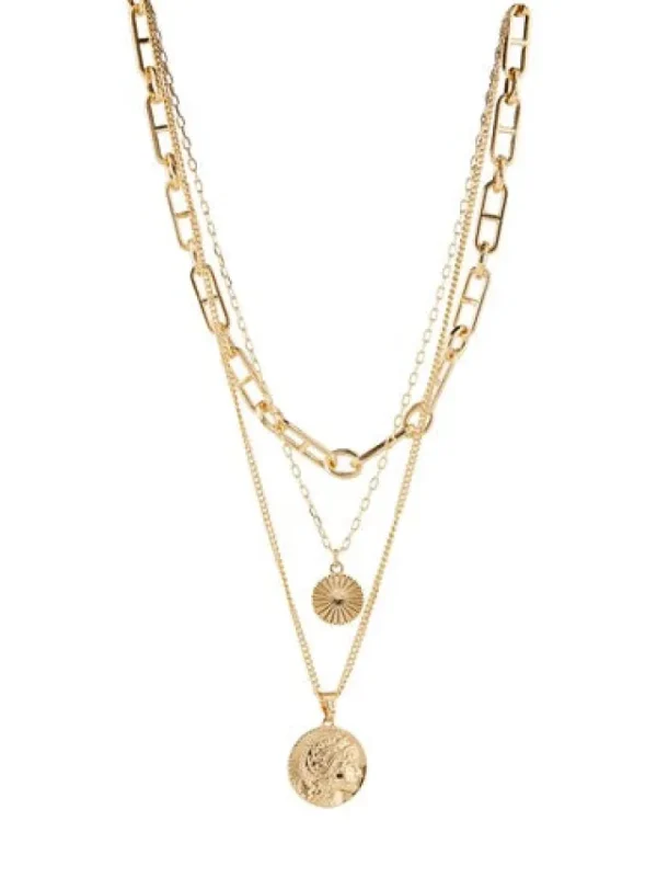 Pieces Jewellery<Nitta Combi Necklace (Gold)