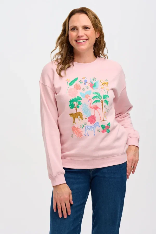 Sugarhill Jumpers & Cardigans<NOAH SWEATER (PEACH/TROPICAL SAFARI)