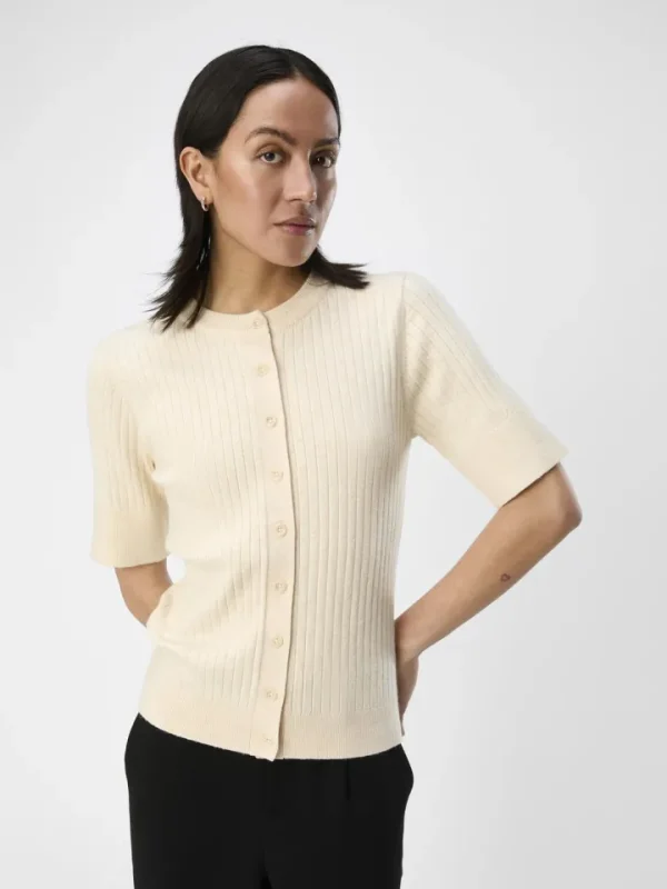 Object Jumpers & Cardigans<Noelle 2/4 Sleeve Cardigan (Sandshell)