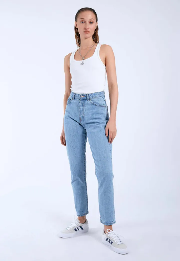 nora_empress_high_waisted_0-1.webp Dr Denim Jeans<Nora Empress High Waisted Mom Jeans (Light Blue)