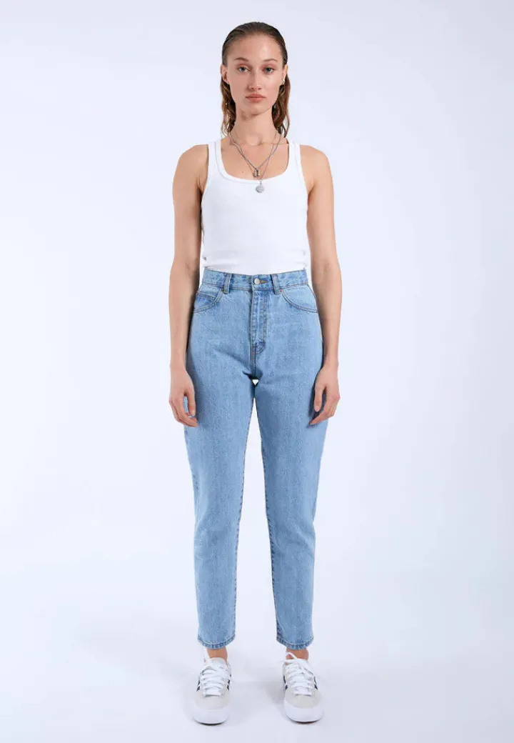 nora_empress_high_waisted_2-1.webp Dr Denim Jeans<Nora Empress High Waisted Mom Jeans (Light Blue)