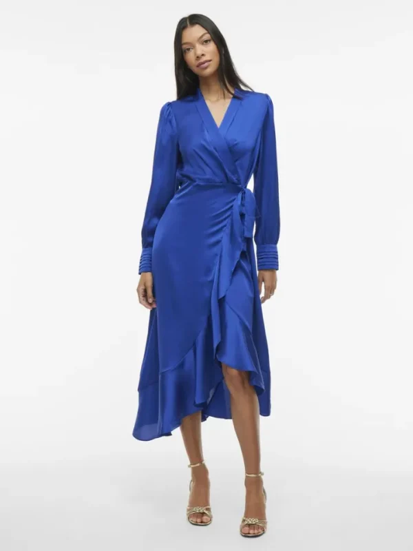 Vila Dresses<Nyla Wrap Dress (Mazarine blue)