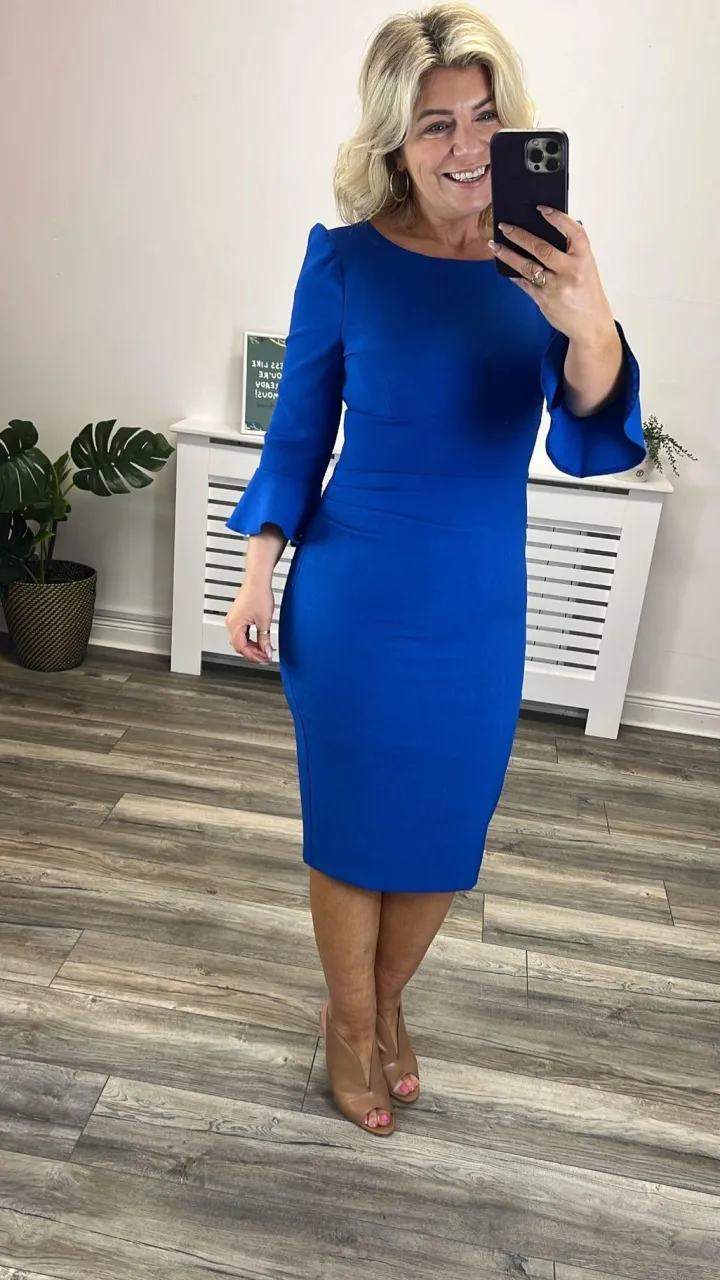 odelle_pencil_dress_cobal_1.webp Pretty Dress Company Occasionwear<Odelle Pencil Dress (Cobalt Blue)
