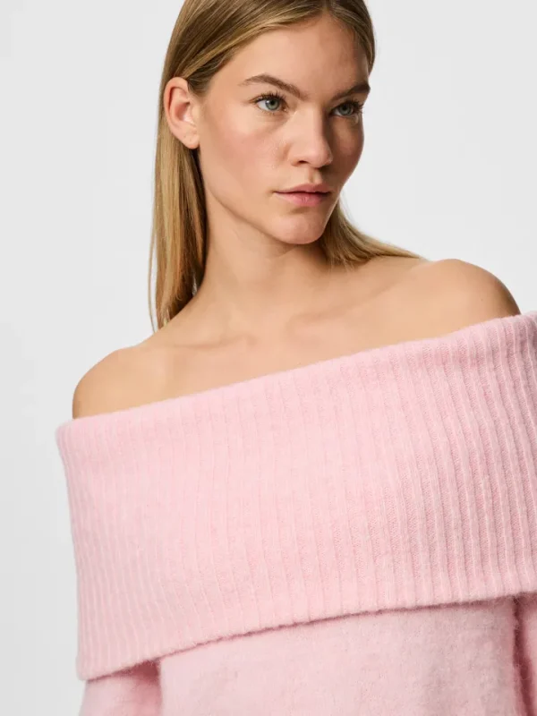 Pieces Jumpers & Cardigans<Pam Off Shoulder Jumper (-A-Boo)
