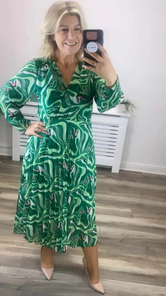 Wsl 3 Occasionwear<Patricia Midi Dress (Green Geo)