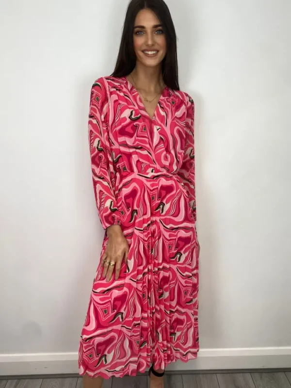 Wsl 3 Occasionwear<Patricia Midi Dress (Pink Geo)