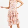 Zibi Occasionwear<Pia Tiered Dress (Pink Floral)