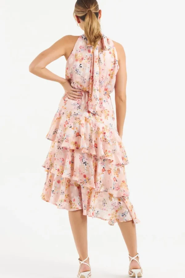 Zibi Occasionwear<Pia Tiered Dress (Pink Floral)