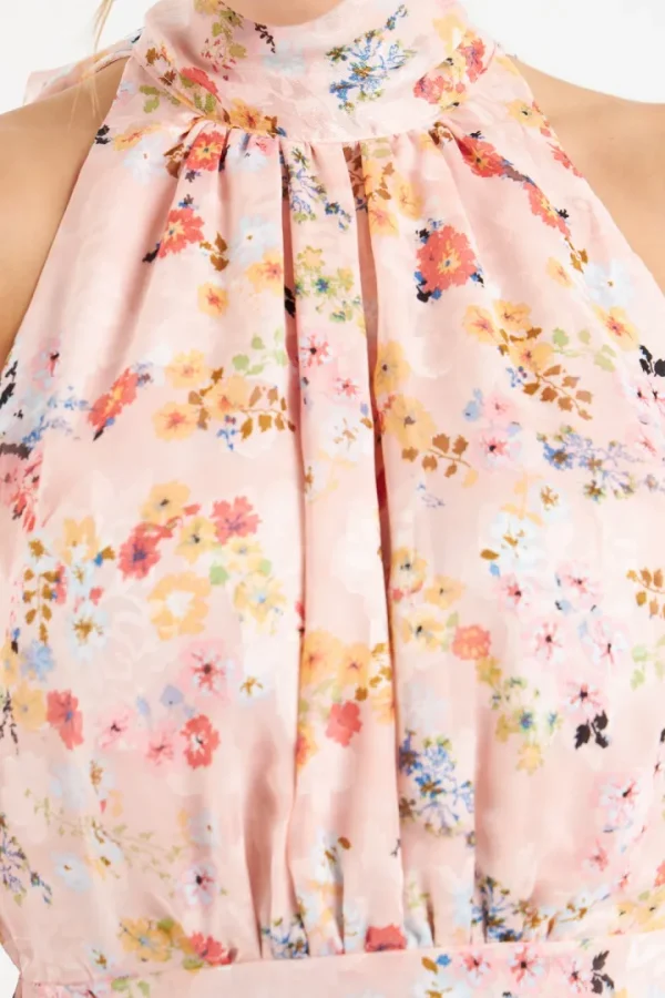 Zibi Occasionwear<Pia Tiered Dress (Pink Floral)