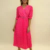 Kate & Pippa Occasionwear<POSITANO MIDI DRESS (PINK)