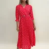 Kate & Pippa Occasionwear<POSITANO MIDI DRESS (RED)