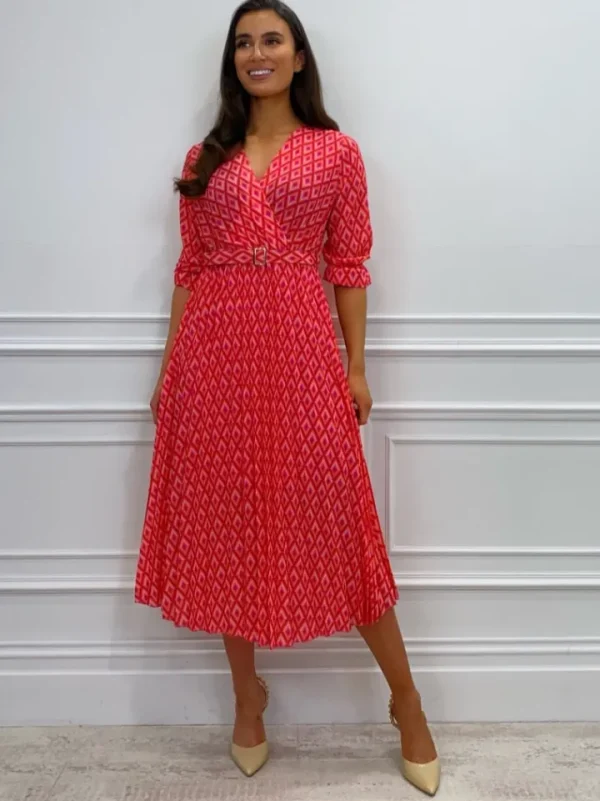 Kate & Pippa Occasionwear<Positano Midi Dress (Red)