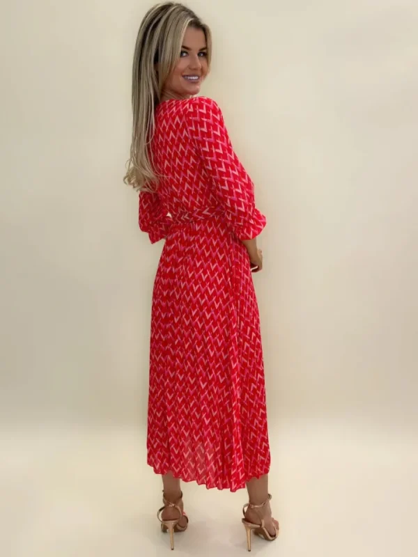Kate & Pippa Occasionwear<POSITANO MIDI DRESS (RED)