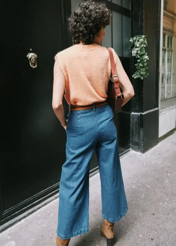 Frnch Jeans<Prunella Wide Leg Jeans (Blue Wash)