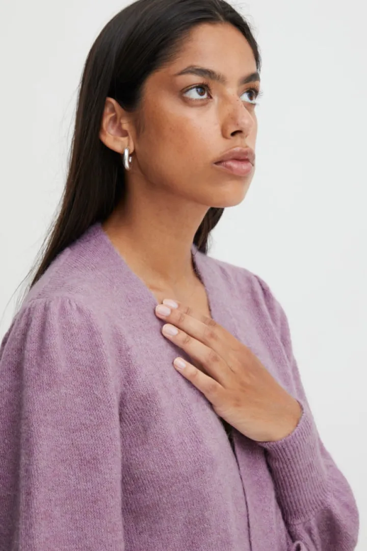 randa_wrap_cardigan_smoke_3.webp Ichi Jumpers & Cardigans<Randa Wrap Cardigan (Smokey Grape)