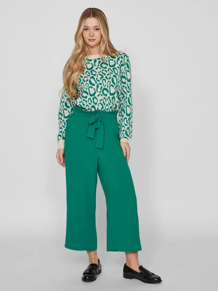 rasha_wide_leg__culotte_g_0.webp Vila Pants<RASHA WIDE LEG 7/8 CULOTTE (GREEN)