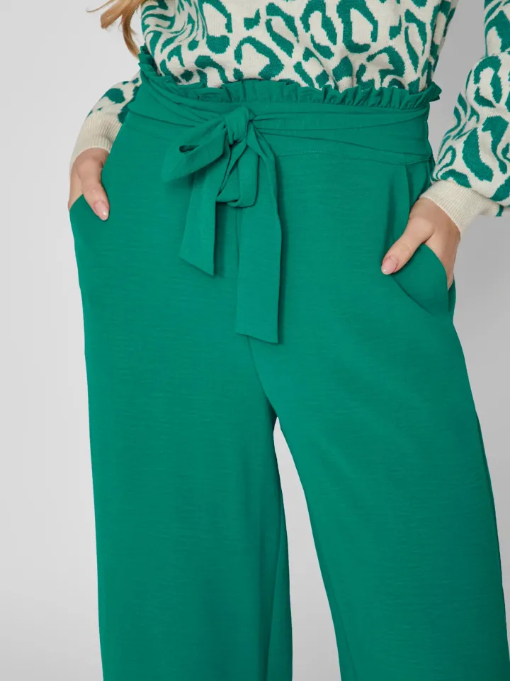 rasha_wide_leg__culotte_g_2.webp Vila Pants<RASHA WIDE LEG 7/8 CULOTTE (GREEN)