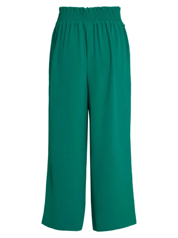 Vila Pants<RASHA WIDE LEG 7/8 CULOTTE (GREEN)
