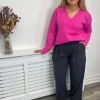Object Jumpers & Cardigans<RAYNA V-NECK PULLOVER (ROSE VIOLET)