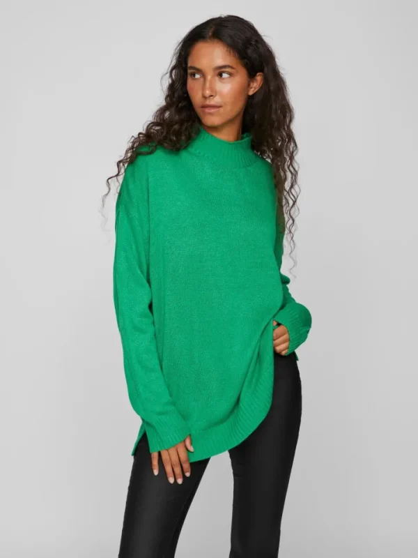 Vila Jumpers & Cardigans<REGGIE OVERSIZED JUMPER (BRIGHT GREEN)