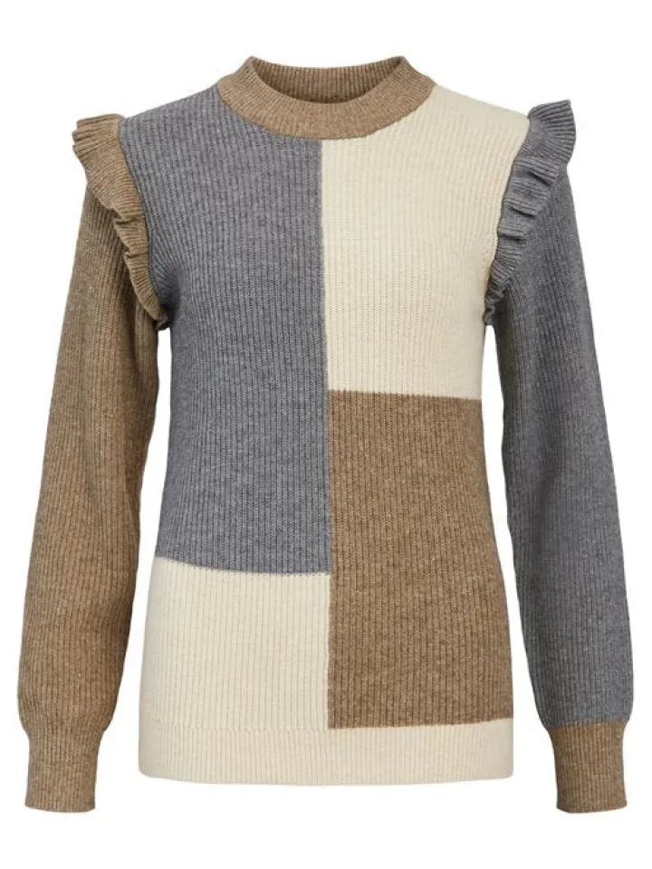 reia_ruffle_jumper_sandsh_1.webp Object Jumpers & Cardigans<Reia Ruffle Jumper (Sandshell)