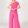 Atom Jumpsuits | Occasionwear<RHODIUM ONE SHOULDER JUMPSUIT (HOT PINK)